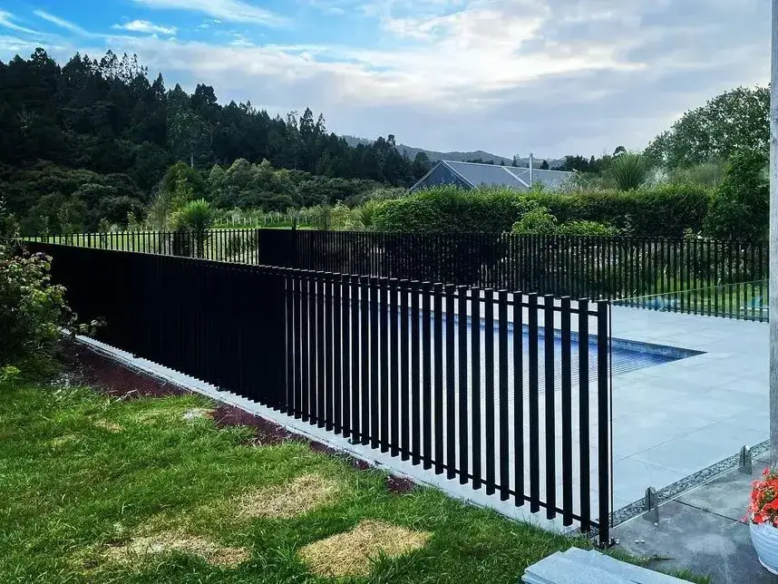 Pool fence by the nature